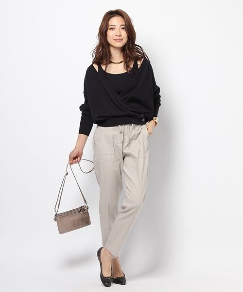 BARNYARDSTORM(バンヤードストーム)の「ストレッチリネンパンツ(パンツ・グレージュ/ブラック/カーキ)」の6枚目の写真