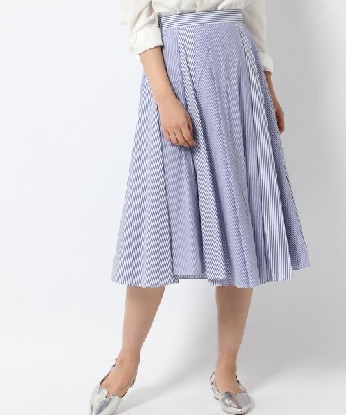 laboratory work（ラボラトリーワーク）の「２ガラコンビミディースカート（スカート・グレー/ブルー）」の2枚目の写真