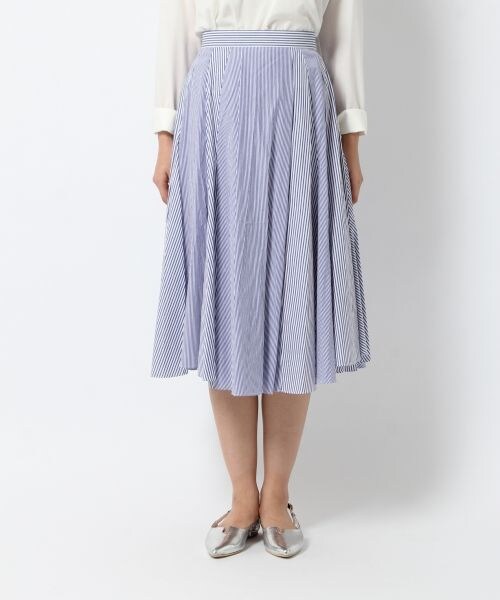 laboratory work（ラボラトリーワーク）の「２ガラコンビミディースカート（スカート・グレー/ブルー）」の5枚目の写真