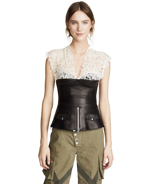 alexanderwang(アレキサンダーワン)の「Alexander Wang Leather Biker Bustier(Tシャツ/カットソー・レディース・White・2)」の4枚目の写真