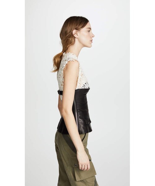 alexanderwang(アレキサンダーワン)の「Alexander Wang Leather Biker Bustier(Tシャツ/カットソー・レディース・White・2)」の3枚目の写真