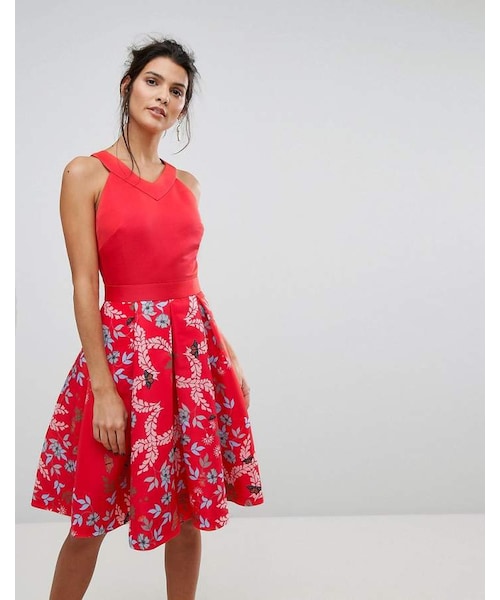 TED BAKER テッドベイカー　ボウタイリボンワンピース　ノースリーブ TED BAKER テッドベイカー ボウタイリボンワンピース ノースリーブ