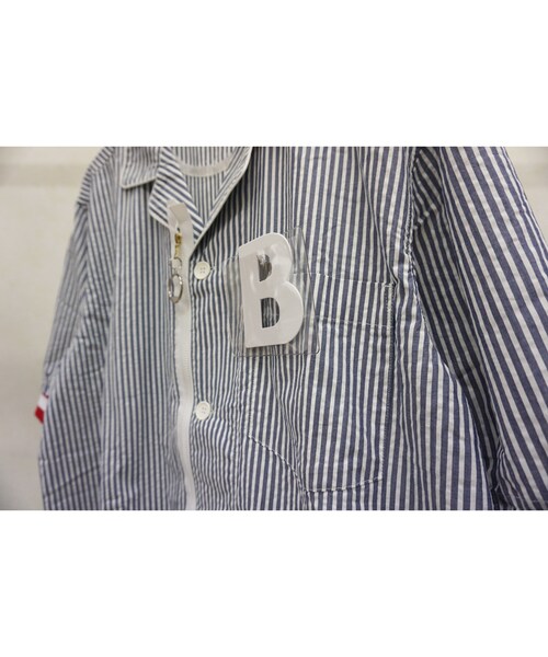 bodysong.(ボディソング)の「bodysong. BS18048 PJMS ストライプ半袖シャツ(シャツ/ブラウス・メンズ・その他)」の4枚目の写真