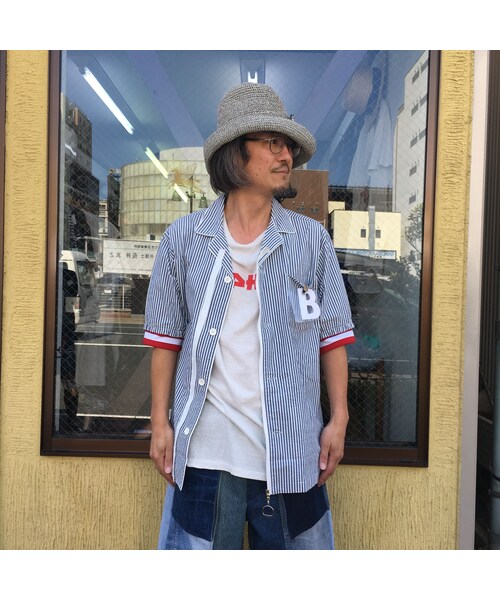 bodysong.(ボディソング)の「bodysong. BS18048 PJMS ストライプ半袖シャツ(シャツ/ブラウス・メンズ・その他)」の11枚目の写真