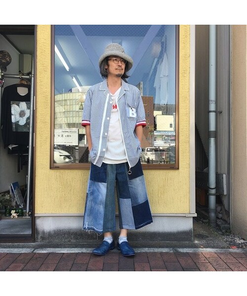 bodysong.(ボディソング)の「bodysong. BS18048 PJMS ストライプ半袖シャツ(シャツ/ブラウス・メンズ・その他)」の12枚目の写真