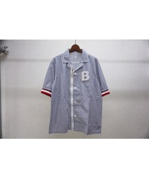 bodysong. | bodysong.　BS18048 PJMS ストライプ半袖シャツ(シャツ/ブラウス)