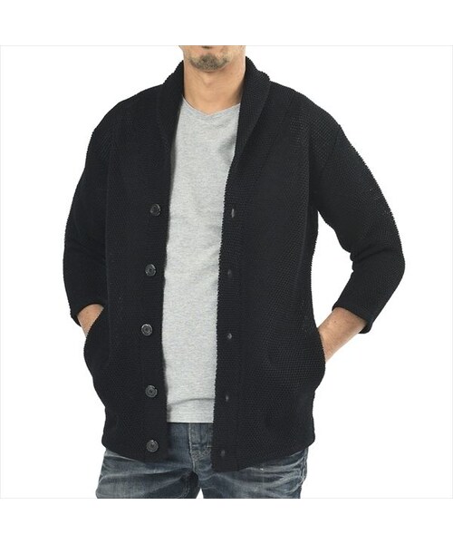 CALL&RESPONSE（コールアンドレスポンス）の「ワッフル編み5分袖ニットカーディガン　/ 181-1446-05（カーディガン/ボレロ・メンズ・その他）」の7枚目の写真