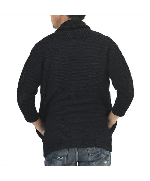 CALL&RESPONSE（コールアンドレスポンス）の「ワッフル編み5分袖ニットカーディガン　/ 181-1446-05（カーディガン/ボレロ・メンズ・その他）」の9枚目の写真