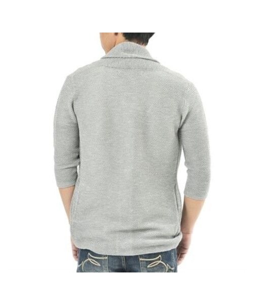 CALL&RESPONSE（コールアンドレスポンス）の「ワッフル編み5分袖ニットカーディガン　/ 181-1446-05（カーディガン/ボレロ・メンズ・その他）」の3枚目の写真