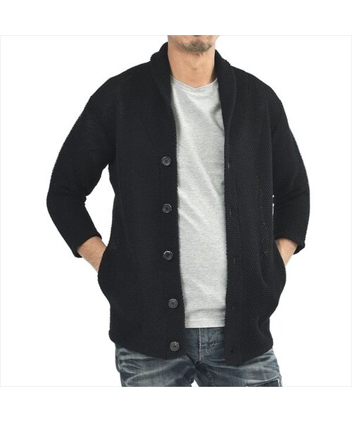 CALL&RESPONSE（コールアンドレスポンス）の「ワッフル編み5分袖ニットカーディガン　/ 181-1446-05（カーディガン/ボレロ・メンズ・その他）」の8枚目の写真