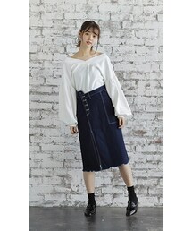 CHEER CLOSET | 【江野沢愛美】アシンメトリーデニムロングスカート(デニムスカート)