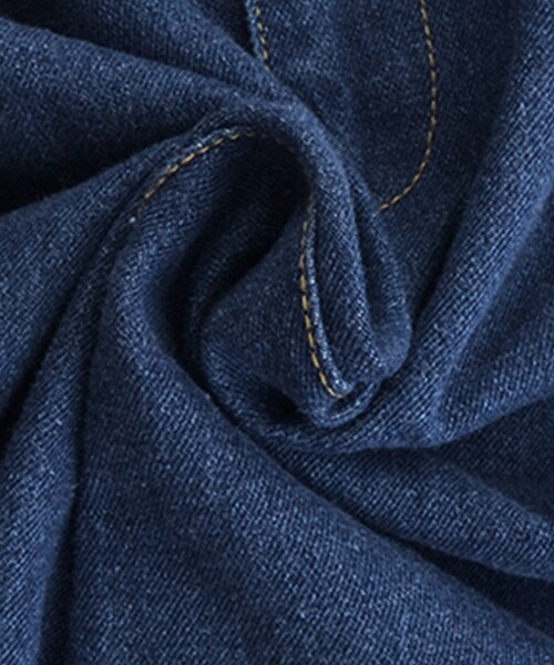 Tiffee SELECT（ティフィーセレクト）の「スカラップポケット配色タックデニムワイドパンツ（デニムパンツ・レディース・ブルー・F）」の3枚目の写真