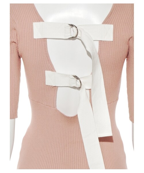 snidel♡ バックデザインニットプルオーバー SNIDEL バックデザインニットプルオーバー ブラウン -ファッション通販