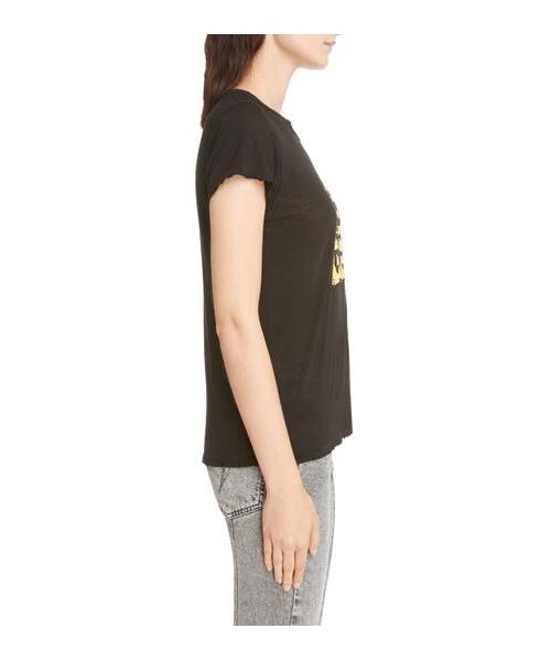 GIVENCHY（ジバンシイ）の「Givenchy Fire Logo Distressed Tee（Tシャツ/カットソー・レディース・Black・Small/Medium/Large/X-small）」の3枚目の写真
