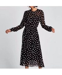 Zara ザラ の s 5xlまで ドット シフォン ワンピース 大きいサイズ ワンピース Wear
