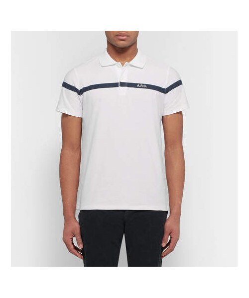A.P.C.（アーペーセー）の「A.P.C. Henri Embroidered Terry-Trimmed 