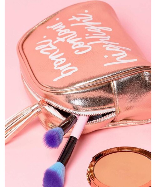 Cotton On（コットンオン）の「TYPO Typo Rose Gold Use Code Travel Cosmetic Bag（メイク