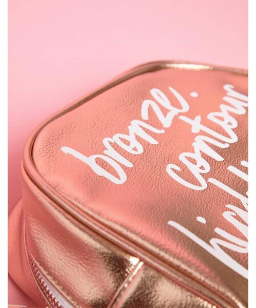 Cotton On（コットンオン）の「TYPO Typo Rose Gold Use Code Travel Cosmetic Bag（メイク