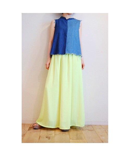 STORES.jp（ストアーズドットジェーピー）の「ギャザーロングスカート（スカート・レディース・その他）」の3枚目の写真