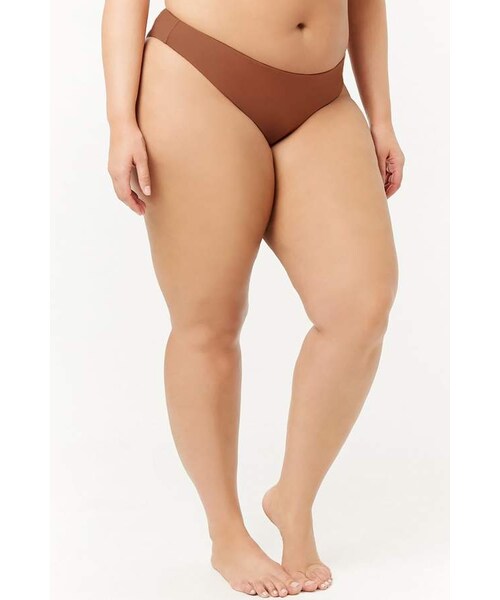 FOREVER 21（フォーエバー トゥエンティーワン）の「Forever 21 Plus Size High-Cut Bikini Bottoms（水着・レディース・Brown・0x/2x/1x/3x）」の2枚目の写真