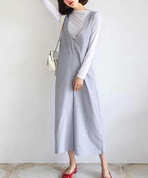 DHOLIC | ストライプワイドオールインワン(つなぎ/オールインワン)