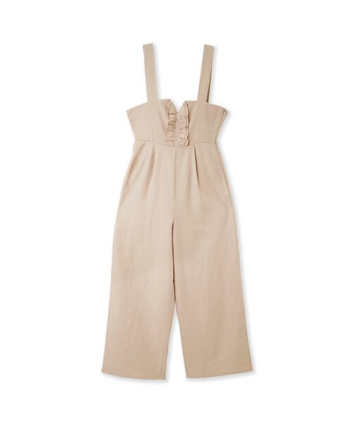 flower（フラワー）の「sweetie rompers ～ｽｳｨｰﾃｨｰﾛﾝﾊﾟｰｽ（サロペット/オーバーオール・レディース・グレー/ベージュ・FREE）」の2枚目の写真