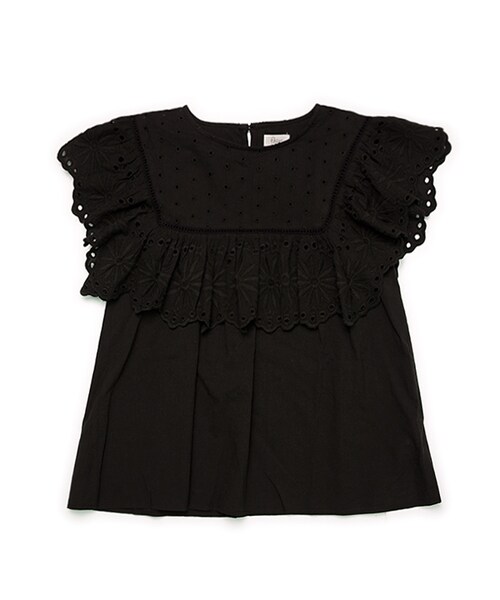 flower（フラワー）の「romantic lace top ～ﾛﾏﾝﾃｨｯｸﾚｰｽﾄｯﾌﾟ（シャツ/ブラウス・レディース・ホワイト/ブラック/ピンク・FREE）」の2枚目の写真