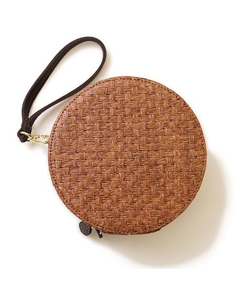 flower(フラワー)の「round cago bag ~ラウンドカゴバック(かごバッグ・レディース・ベージュ/ブラウン・ONESIZE)」の2枚目の写真