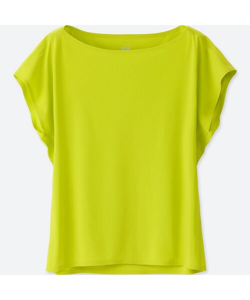 UNIQLO（ユニクロ）の「ドライシームレスT（半袖）＋E（Tシャツ/カットソー・レディース・WHITE 00/NAVY 69/BLACK 09/DARK GREEN 59/GREEN 53・XS/S/XXL/3XL/L/M/XL）」の4枚目の写真
