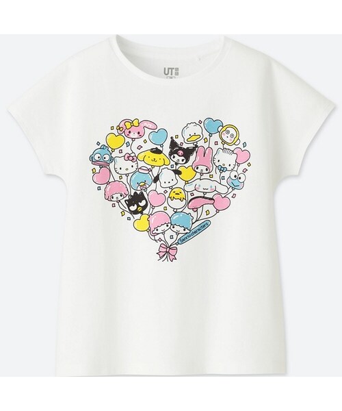 ユニクロ ユニクロ の Girls サンリオグラフィックt 半袖 Tシャツ カットソー Wear