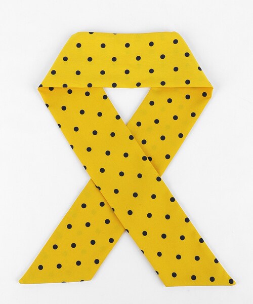 DHOLIC(ディーホリック)の「ドットパターンロングスカーフ(ストール/ショール・レディース・ブラック/ホワイト/イエロー/ブルー・FREE)」の4枚目の写真