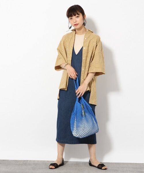 LOWRYS FARM（ローリーズファーム）の「★WEB先行予約アイテム★コットンネットＢＡＧ（バッグ・アイボリー/ブラック/レッド/イエロー/ブルー）」の12枚目の写真