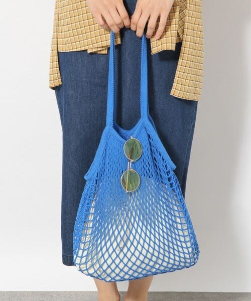 LOWRYS FARM（ローリーズファーム）の「★WEB先行予約アイテム★コットンネットＢＡＧ（バッグ・アイボリー/ブラック/レッド/イエロー/ブルー）」の5枚目の写真