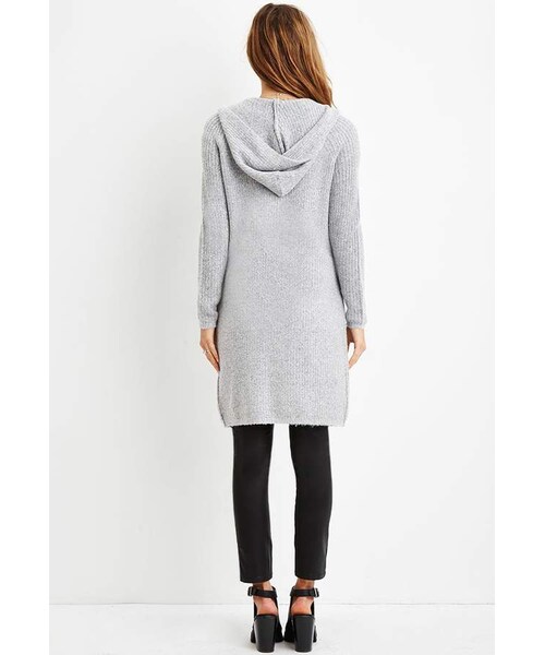 Forever 21 Longline Hooded Cardigan - WEAR