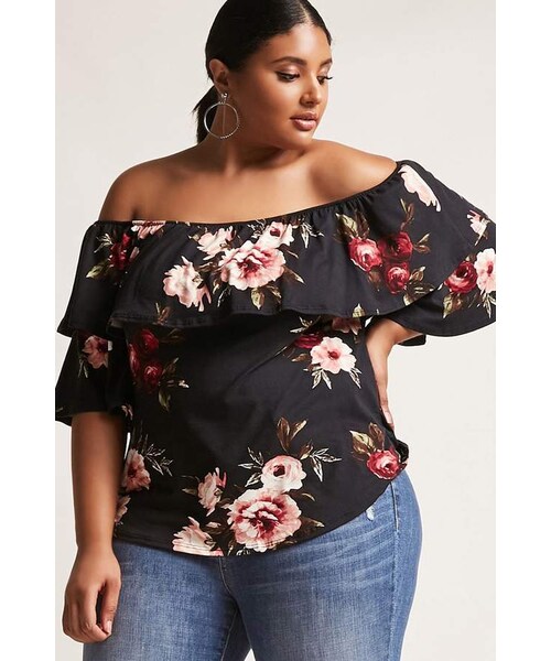 off the shoulder tops forever 21 plus size