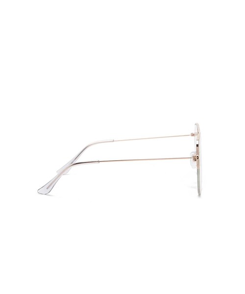 FOREVER 21（フォーエバー トゥエンティーワン）の「メタルフレームアビエーターメガネ（その他・レディース・GOLD/CLEAR・ONE SIZE）」の2枚目の写真