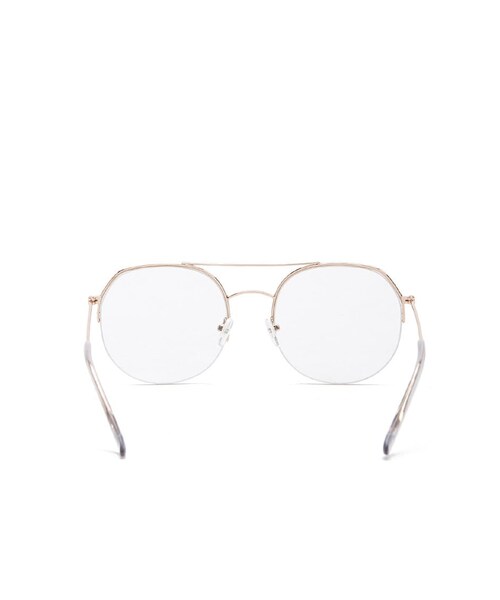 FOREVER 21（フォーエバー トゥエンティーワン）の「メタルフレームアビエーターメガネ（その他・レディース・GOLD/CLEAR・ONE SIZE）」の3枚目の写真
