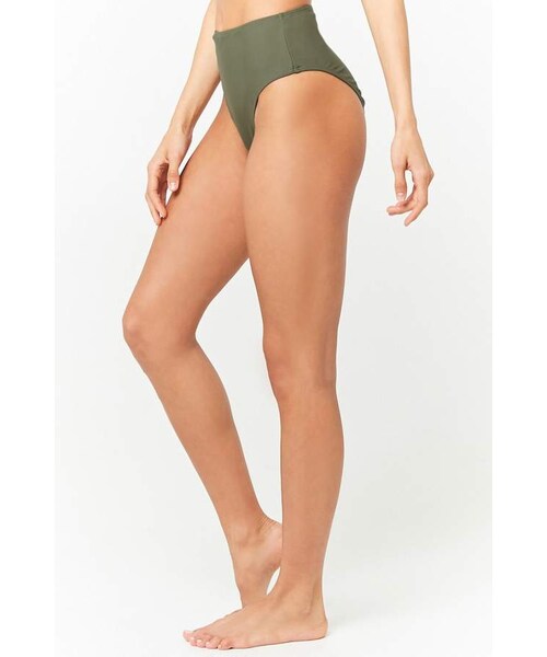 FOREVER 21（フォーエバー トゥエンティーワン）の「Forever 21 High-Waist Bikini Bottoms（水着・レディース・Black/Red/Green・Small/Large/Medium）」の9枚目の写真
