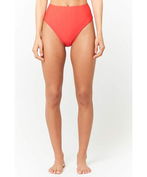FOREVER 21（フォーエバー トゥエンティーワン）の「Forever 21 High-Waist Bikini Bottoms（水着・レディース・Black/Red/Green・Small/Large/Medium）」の4枚目の写真