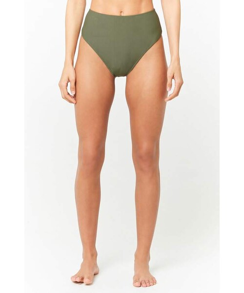 FOREVER 21（フォーエバー トゥエンティーワン）の「Forever 21 High-Waist Bikini Bottoms（水着・レディース・Black/Red/Green・Small/Large/Medium）」の11枚目の写真