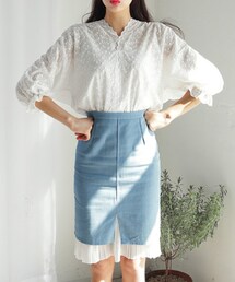 DHOLIC | レースブラウス&デニムスカートSET(シャツ/ブラウス)