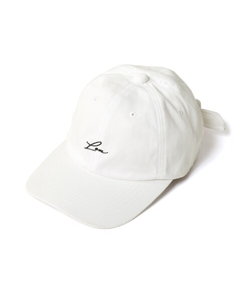 GRL（グレイル）の「バックリボンロゴツイルキャップ（キャップ・レディース・ブラック/ホワイト/ピンク/ラベンダー・F）」の2枚目の写真