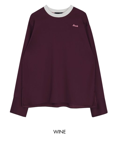 mixxmixの「サイドスリットロゴプルオーバー（Tシャツ/カットソー・メンズ・ブルー/ワイン・M/L）」の2枚目の写真