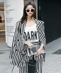 DINT | ビッグレタリングスリーブレストップ(Tシャツ/カットソー)