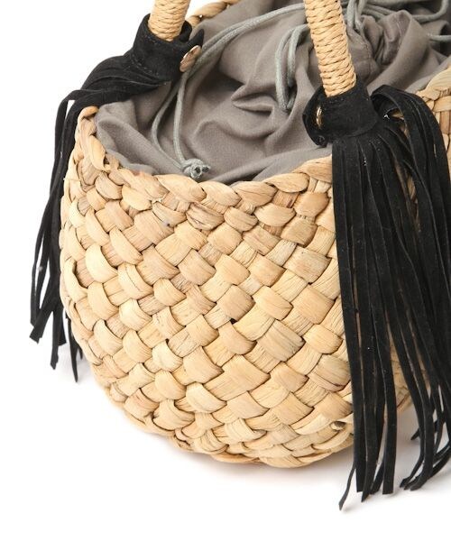 laboratory work（ラボラトリーワーク）の「フリンジミニトート（バッグ・ブラック/ブラウン）」の8枚目の写真