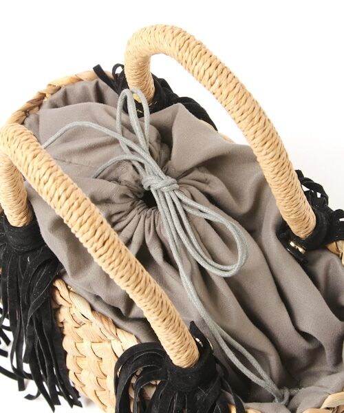 laboratory work（ラボラトリーワーク）の「フリンジミニトート（バッグ・ブラック/ブラウン）」の10枚目の写真