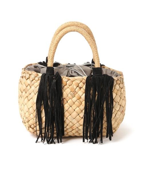 laboratory work（ラボラトリーワーク）の「フリンジミニトート（バッグ・ブラック/ブラウン）」の4枚目の写真