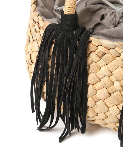 laboratory work（ラボラトリーワーク）の「フリンジミニトート（バッグ・ブラック/ブラウン）」の7枚目の写真
