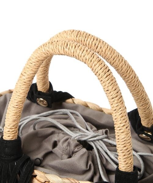 laboratory work（ラボラトリーワーク）の「フリンジミニトート（バッグ・ブラック/ブラウン）」の5枚目の写真