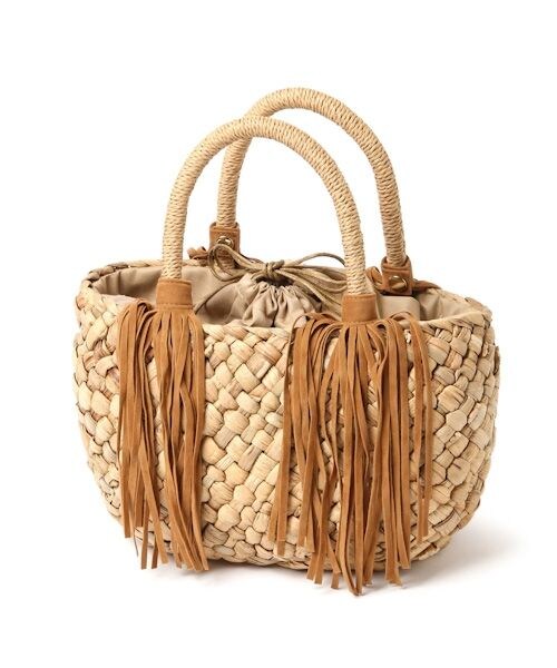 laboratory work（ラボラトリーワーク）の「フリンジミニトート（バッグ・ブラック/ブラウン）」の2枚目の写真